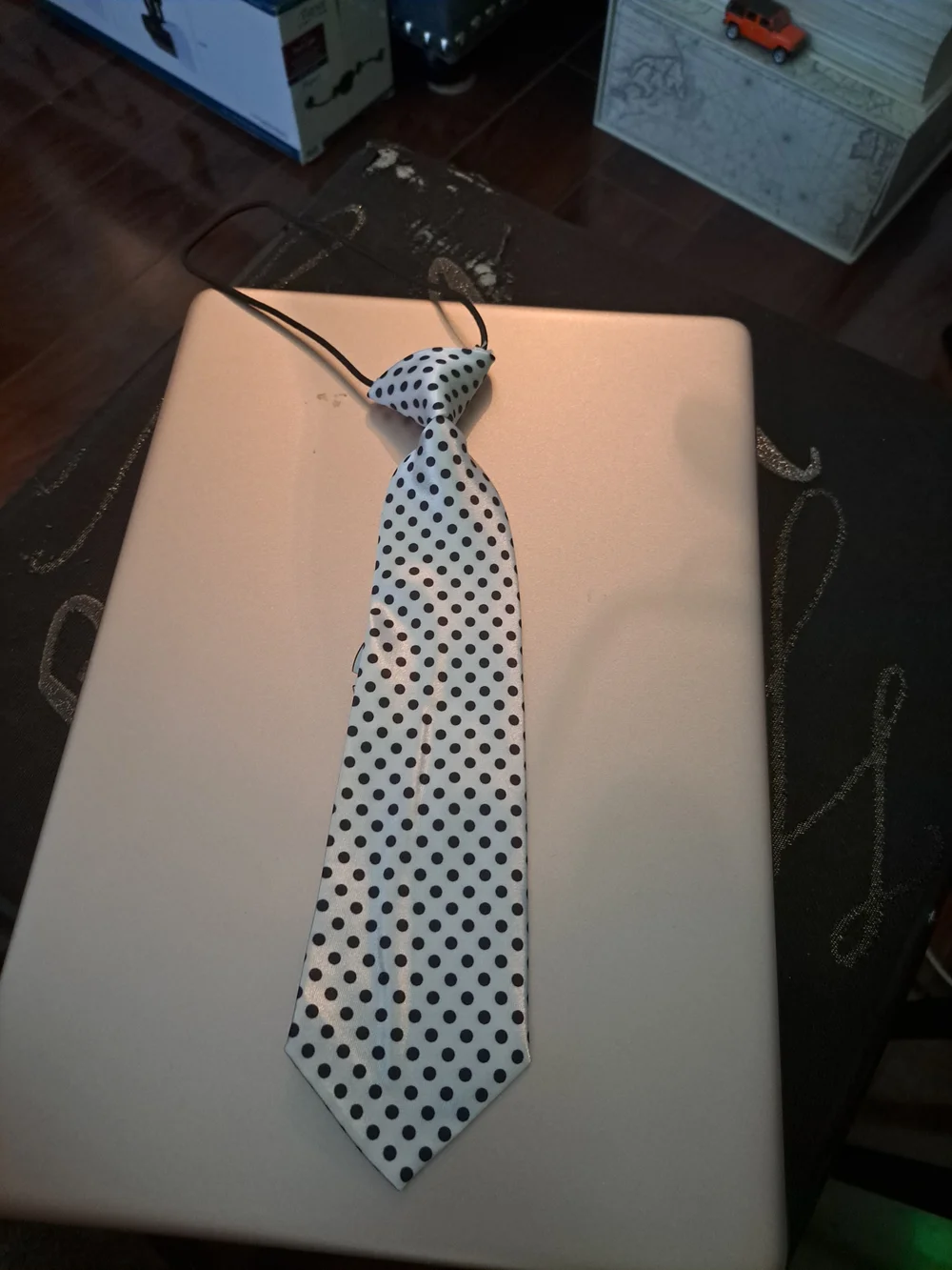 White Polka Dot Neck Tie